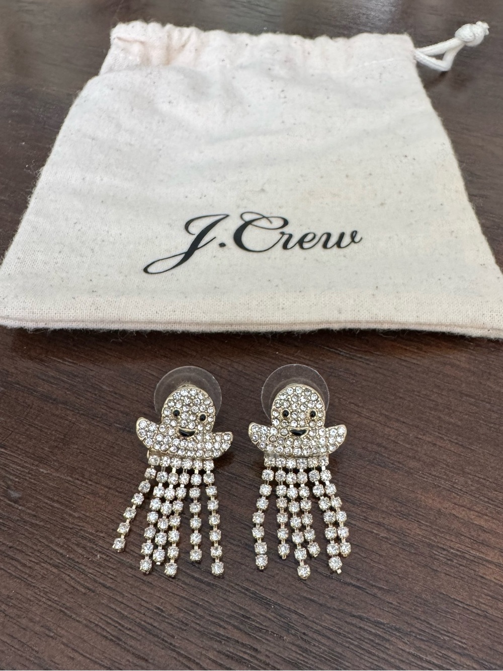 J.Crew - Crystal Rhinestone Ghost Fringe Earrings